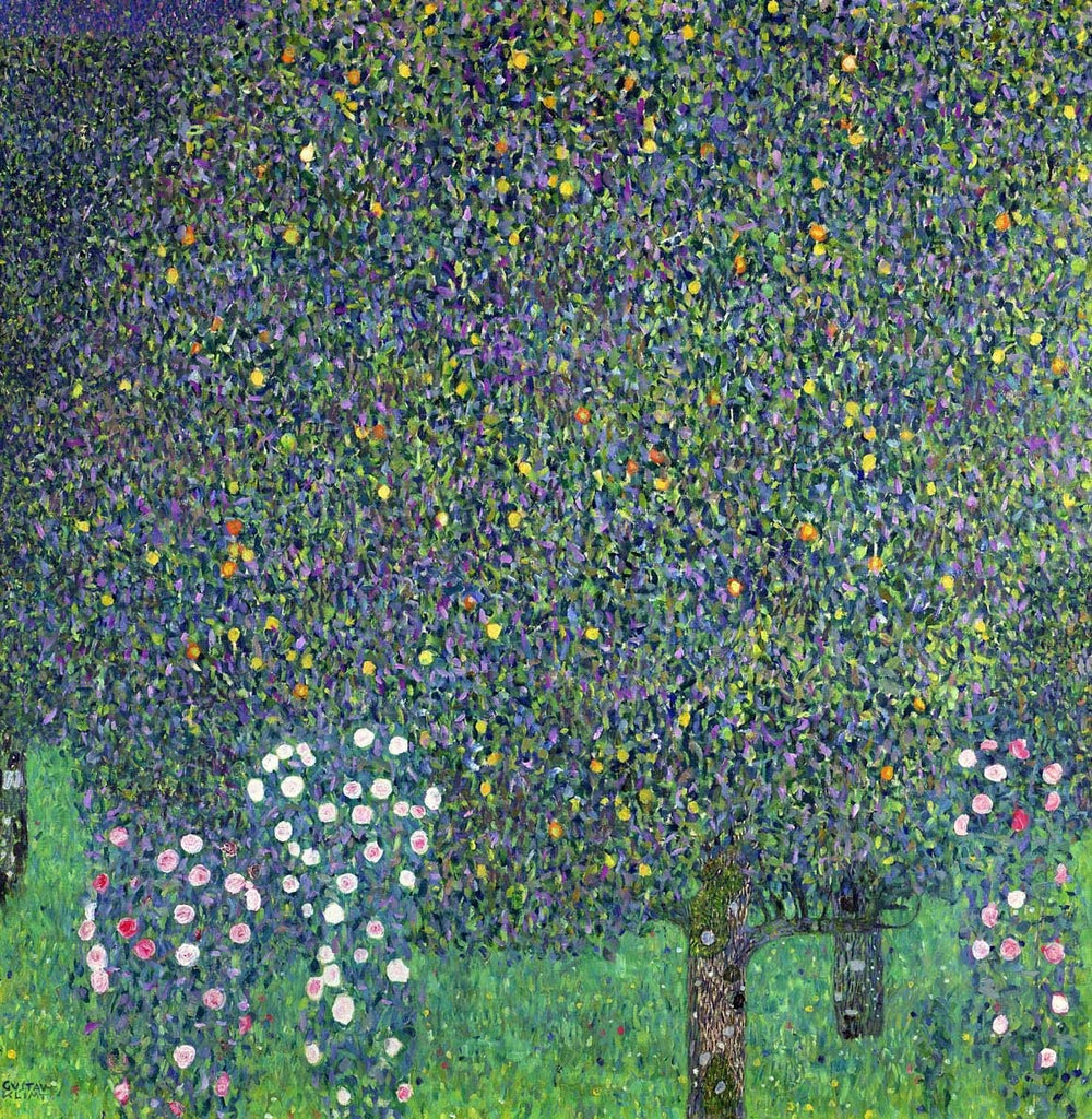 Klimt "Roses Under the Trees" (20th) Glossy Poster