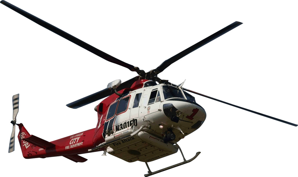 Chibi LAFD Fire Helicopter Wall Decal Cutout