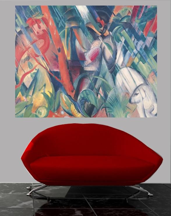 Marc "In the Rain" (1912) Glossy Poster