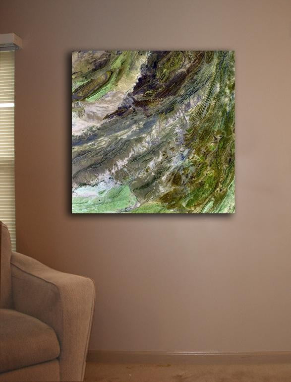 Buell Sulaiman Mountains Canvas Installed