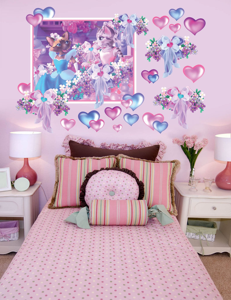 Murals2Go Princess Cats III Wall Decals