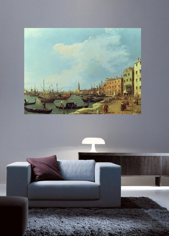 Canaletto "The Riva Degli Schiavoni" (18th) Wall Decal