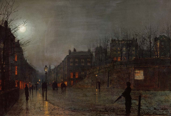 Grimshaw "Going Home at Dusk" (1882) Glossy Poster