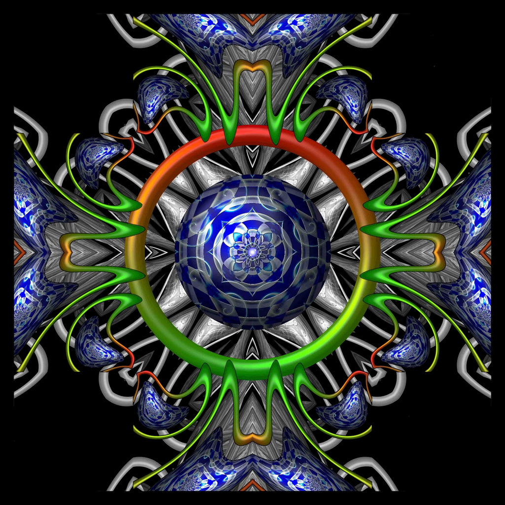 Xzendor7 "Warped Fractal Collage IsoSil" Glossy Poster