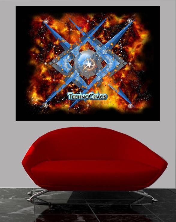 Xzendor7 "Techno Chaos" Glossy Poster