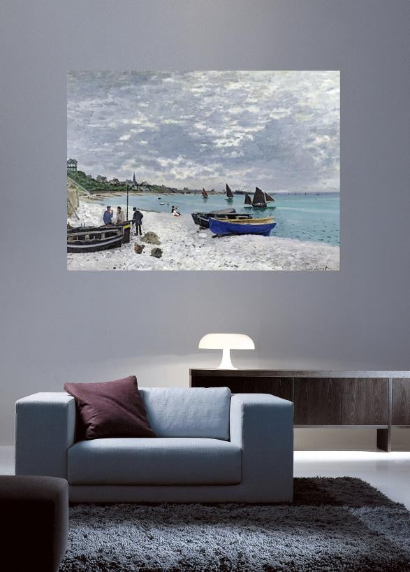 Monet "The Beach at Sainte-Adresse" (1867) Wall Decal