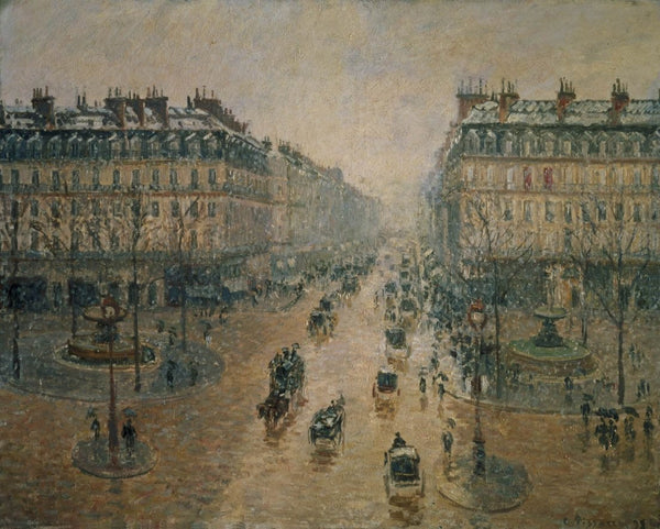 Pissaro "Avenue de L'Opera" (1898) Glossy Poster