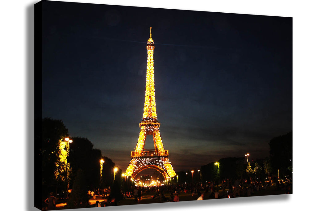 Wilcox "Paris France Eiffel Night" Canvas Printed