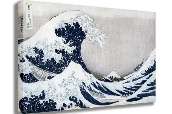 Hokusai "The Great Wave of Kanagawa" (19th) Canvas Printed