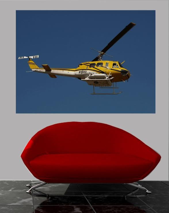 Chibi Fire Attack Helicopter Wall Decal