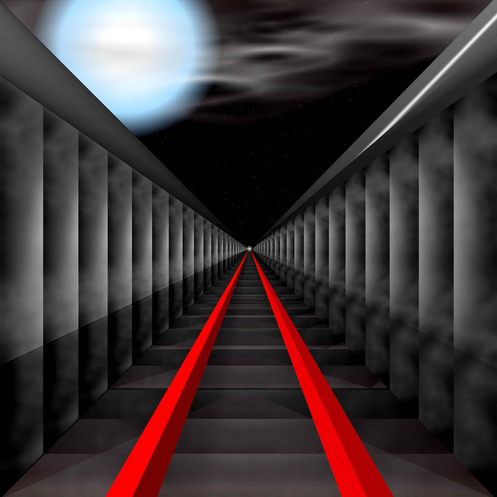 Xzendor7 "Light at the Far End of the Tracks" Glossy Poster