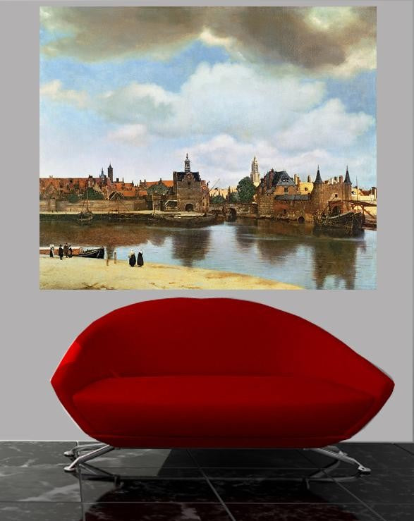 Vermeer "View of Delft" (1660) Glossy Poster