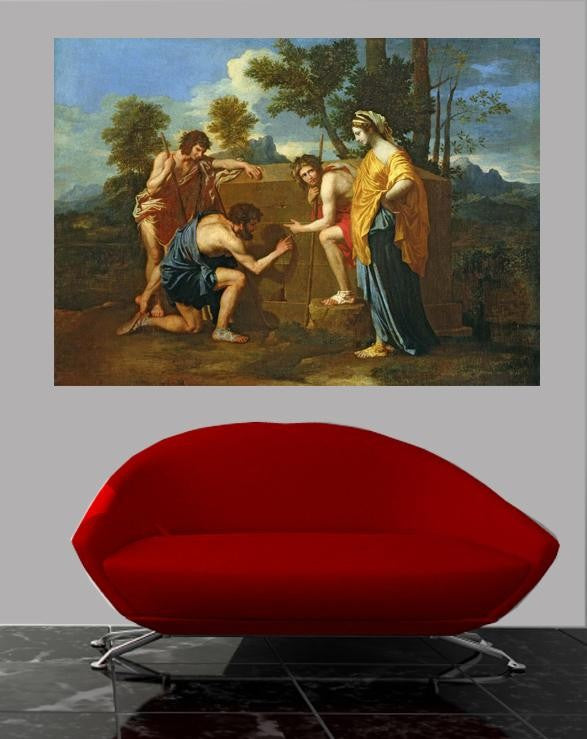 Poussin "Arcadian Shepherds" (17th) Wall Decal