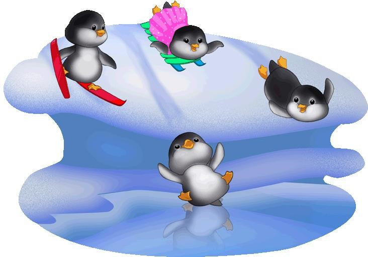 Murals2Go Penguin Fun II Wall Decal