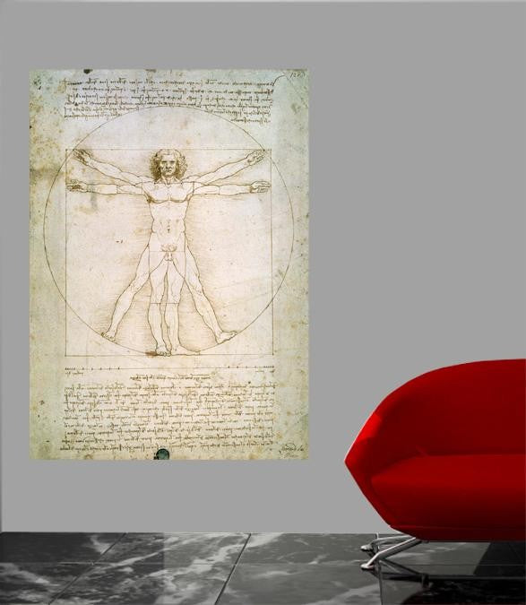 da Vinci "The Proportions of the Human Figure" (1492) Wall Decal