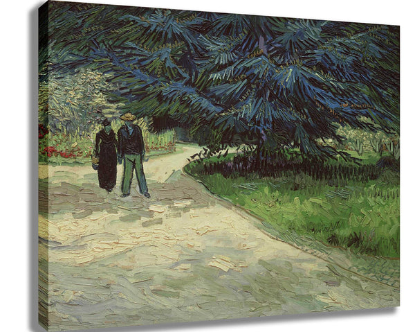 van Gogh "Couple in the Park" (1888) Canvas Printed