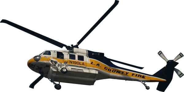 Chibi LACoFD Copter 19 II Wall Decal Cutout