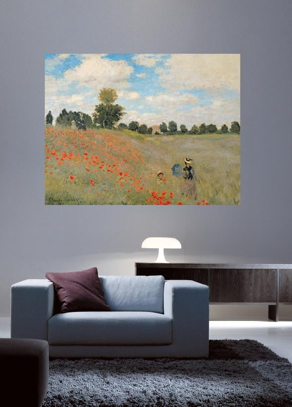 Monet "Wild Poppies, Near Argenteuil" (1873) Wall Decal