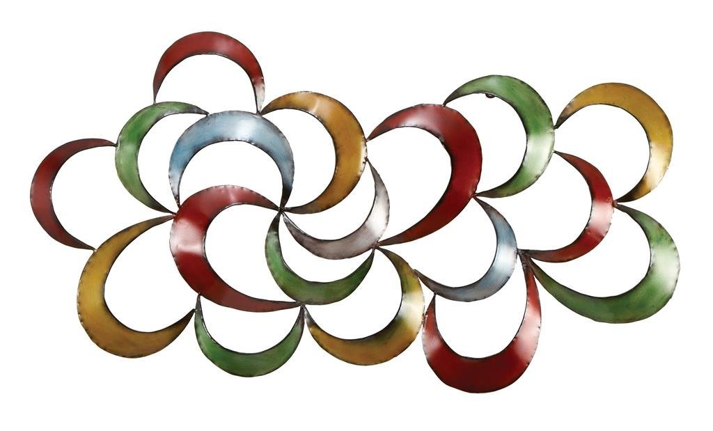 Deco Colorful Abstract 3D Metal Wall Art 17"x35"