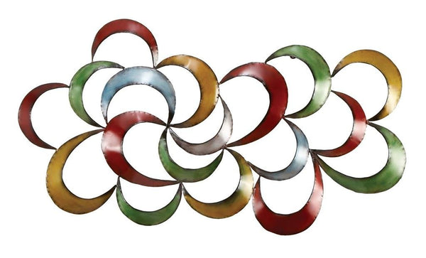Deco Colorful Abstract 3D Metal Wall Art 17"x35"