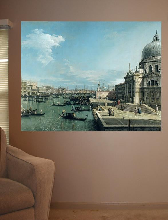 Canaletto "The Entrance to the Grand Canal and the Church of Santa Maria della Salute" (18th) Glossy Poster