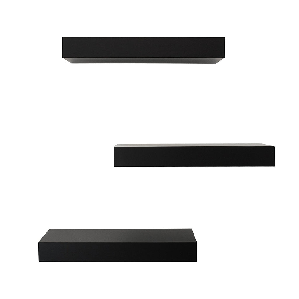 Kiera Grace 16" Maine Wall Shelf Black