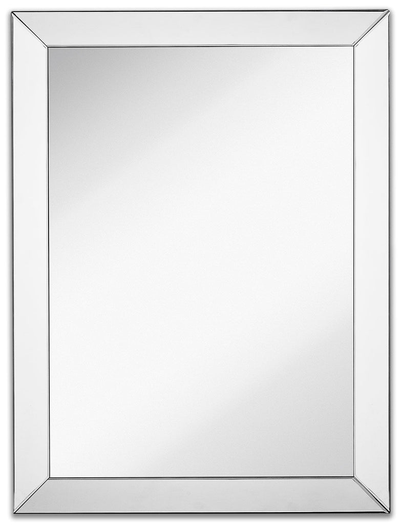 Large Framed Wall Mirror with Angled Beveled Frame (3 sizes)