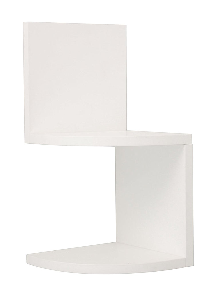 Kiera Grace Priva 2-Tier Corner Shelf 7.75"x 7.75" White