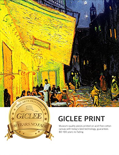 DecorArts - Van Gogh "Cafe Terrace At Night" Framed Giclee Print Magnify