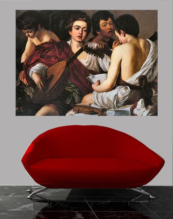Caravaggio "Musicians" (1595) Glossy Poster