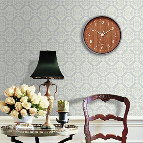 12" Wooden Look Office Wall Clock Installed3