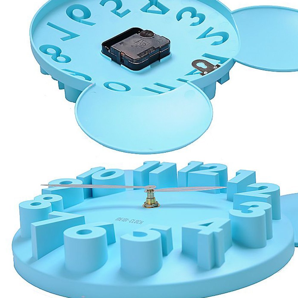 Mickey Mouse 3D Wall Clock (6 colors) Angle