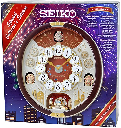 Seiko Special Collector's Edition Melodies in Motion Wall Clock with Swarovski Crystals Packaged