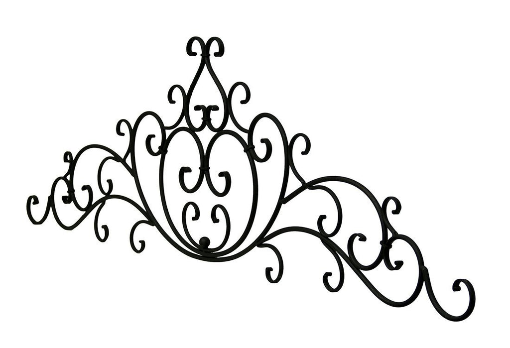 Decorative Wrought Iron Metal Wall Art 15"x48" Angle
