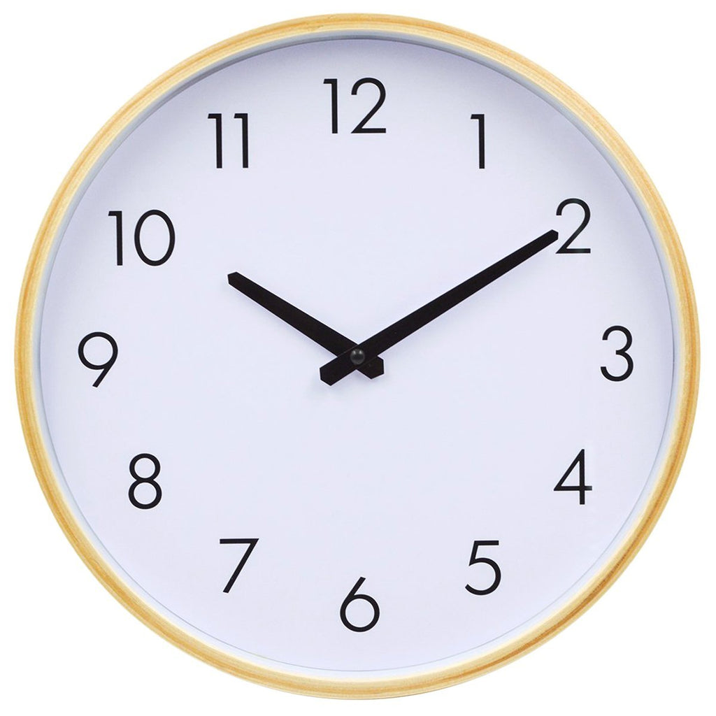 Hippih 12" Silent Wood Wall Clock