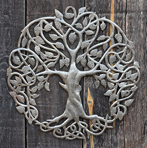 New Design Celtic Inspired Tree of Life, Metal Wall Art 23" X 23" Installed2