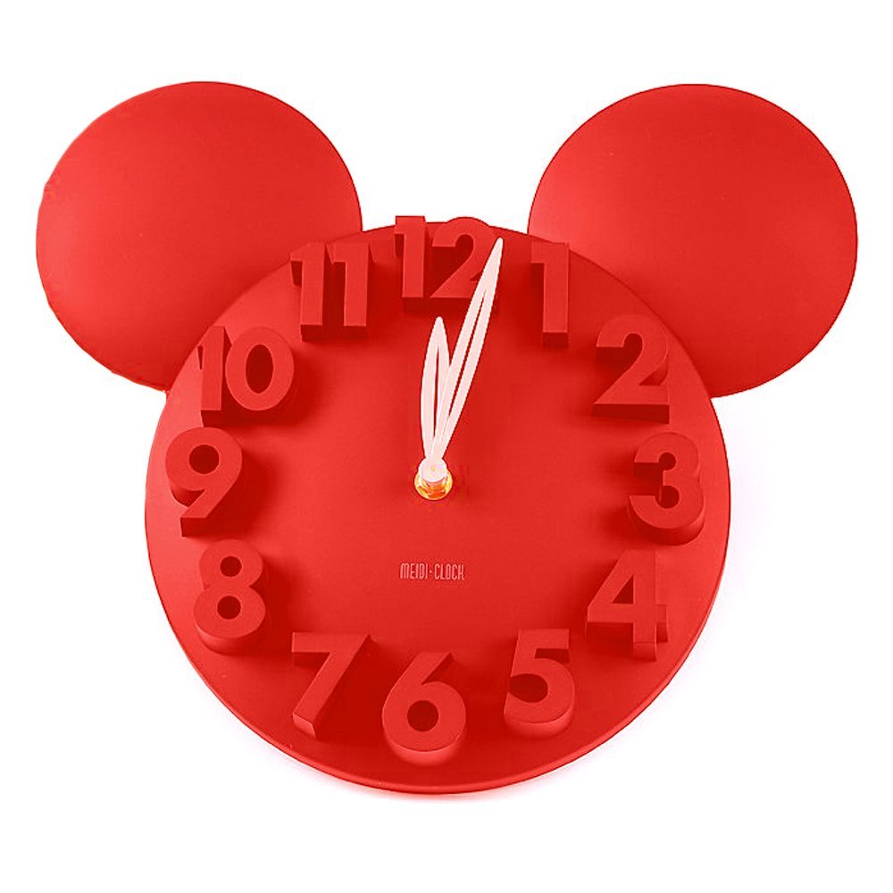 Mickey Mouse 3D Wall Clock Red