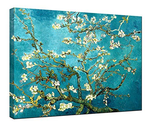 Wieco Art - Van Gogh Almond Blossom Giclee Canvas Print 12"x16"