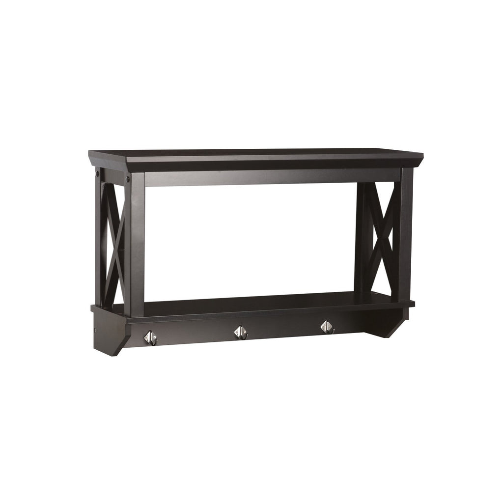 RiverRidge Home X-Frame Bathroom Wall Shelf 15.5"x26" Espresso