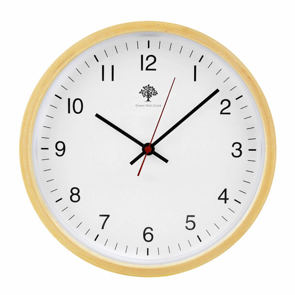 Hippih 8" Non Ticking Digital Quiet Sweep Vintage Wooden Clock