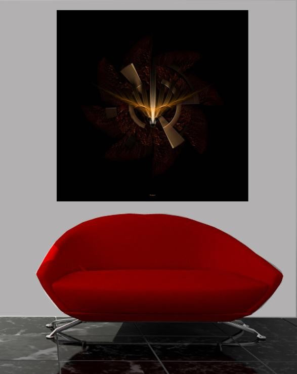 Xzendor Sun Fire Over the Horizon Glossy Poster