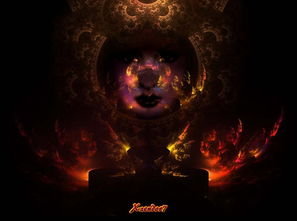 Xzendor7 "Beauty in the Pit of Fire" Glossy Poster