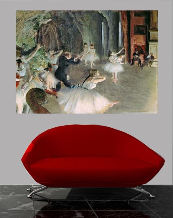 Degas "The Rehearsal of the Ballet on Stage" (19th) Wall Decal