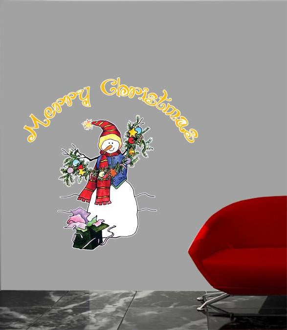 Schmeltzer Snowman Wall Decal Cutout