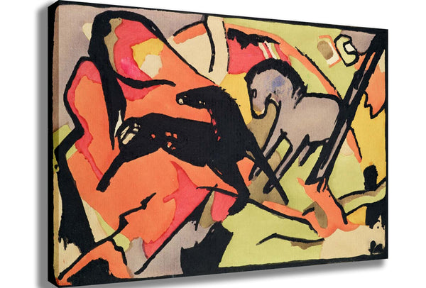 Marc "Two Horses" (1911) Canvas Printed