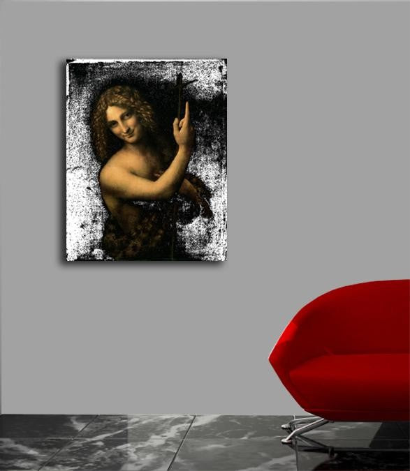 Da Vinci "St. John the Baptist" (1513) Canvas Installed