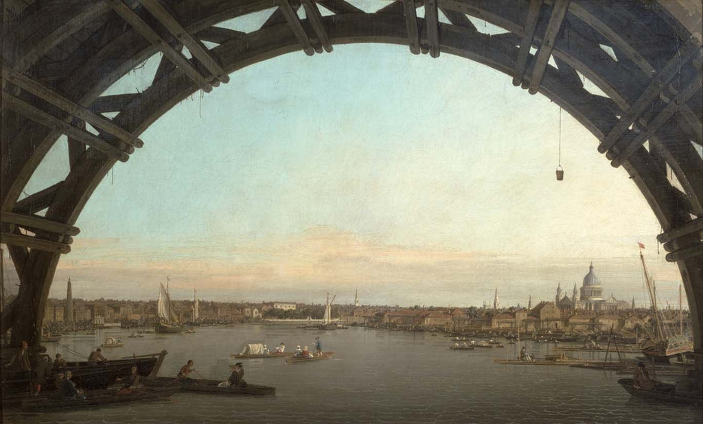 Canaletto "London seen through an arch of Westminster Bridge" (1747) Glossy Poster