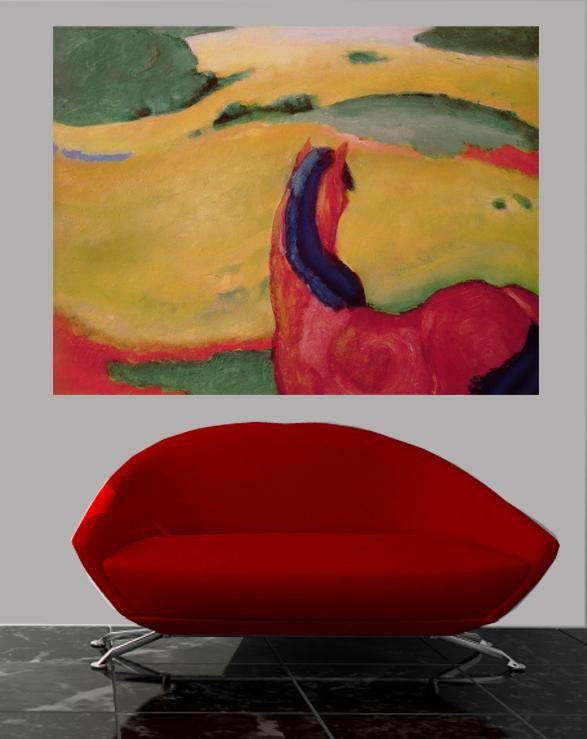 Marc "Horse in a Landscape" (1910) Glossy Poster