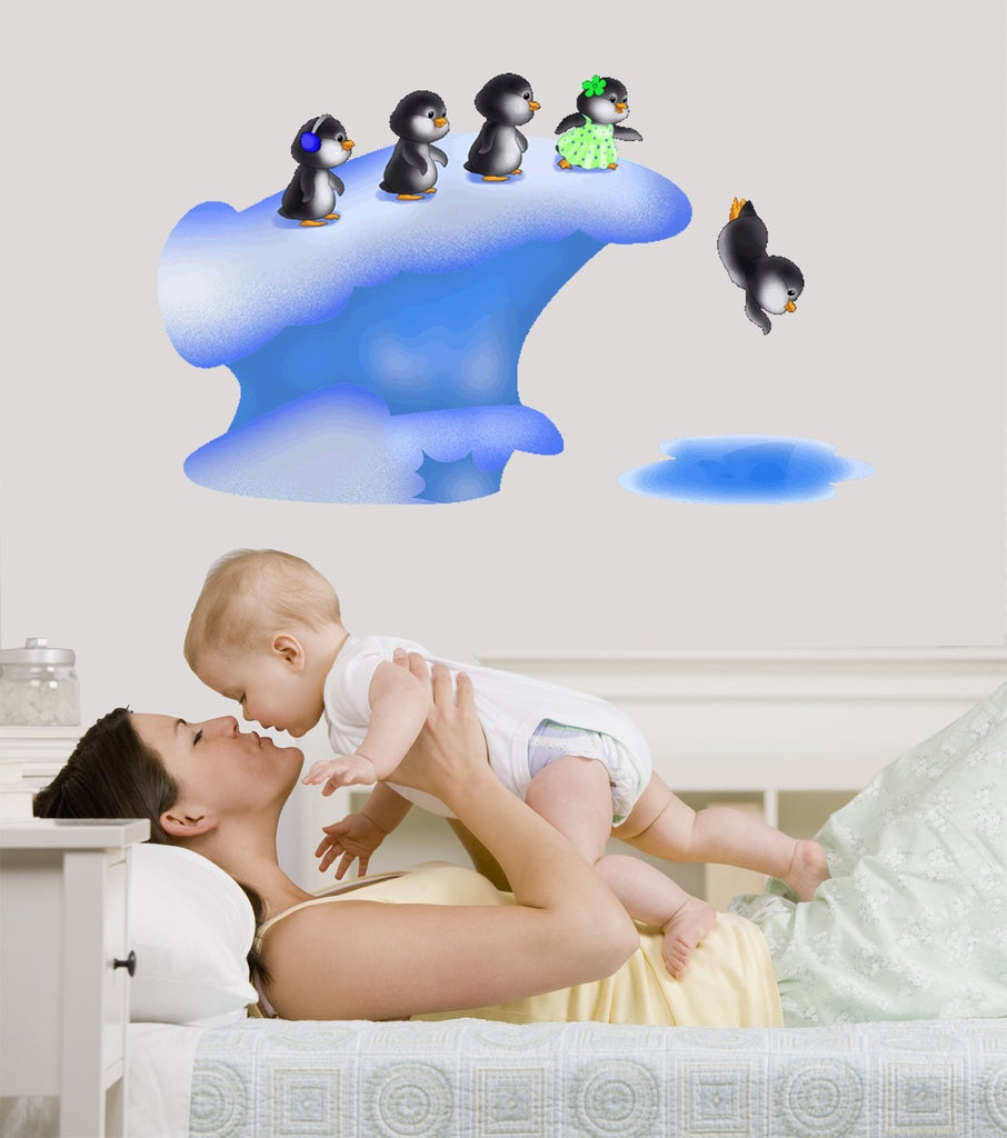 Murals2Go Penguin Fun Wall Decal