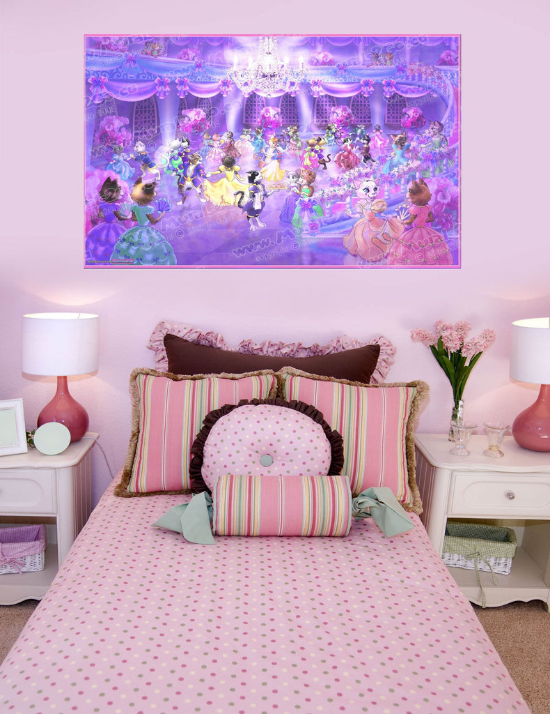 Murals2Go Princess Cats Wall Decal